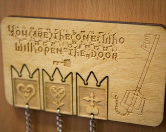 You are the one who will open the door Inspired Lasercut & Engraved keyring and wall mount