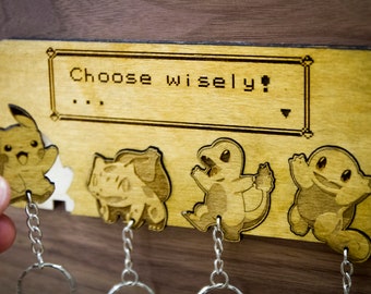 Choose Wisely! Inspired Lasercut & engraved keyring and wall mount - Kanto