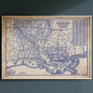 1935 vintage Louisiana map - fashion gift idea - birthday Poster for Sale  by mappendant