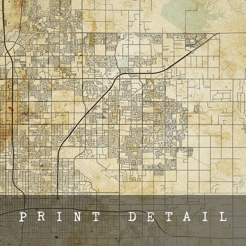 Vintage Clovis Map California Vintage style Map City Map Etsy