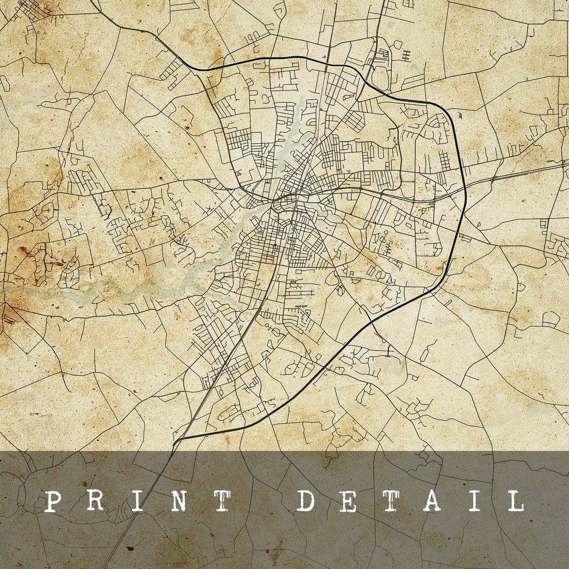 Vintage Salisbury Map Maryland Vintage style Map City Map Etsy