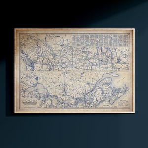 Mappa del Canada, mappa del Canada vintage, vecchia mappa del progetto, poster della mappa, mappa vintage, amante della storia, vecchia mappa, mappa storica del Canada, storia del Canada