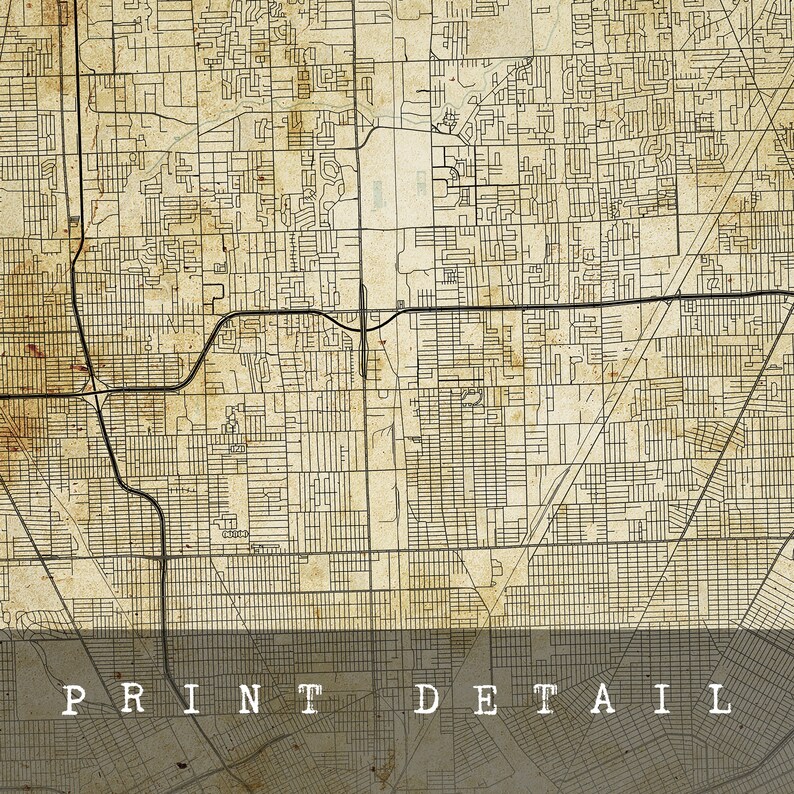 Vintage Warren Map Michigan Vintage style Map City Map Etsy