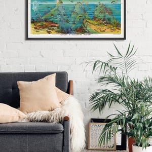 Ocean Chart Print: Vintage Antique Style (19th Century Map) image 6