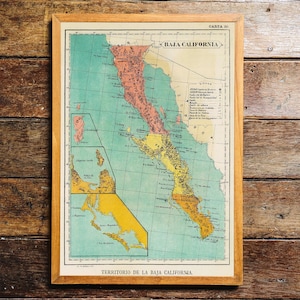 Impression de carte vintage de Basse-Californie - Art de 1899 sur papier mat image 7