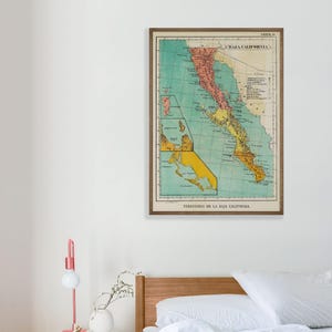 Impression de carte vintage de Basse-Californie - Art de 1899 sur papier mat image 10
