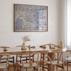 Oklahoma Map Poster: Vintage 1930s Blueprint - Historic Roads Detail image 8