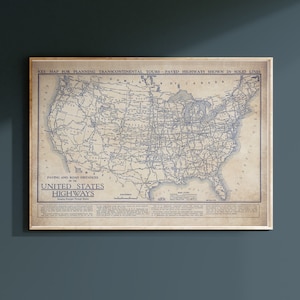 Mapa de Estados Unidos, mapa antiguo de Estados Unidos, mapa antiguo, póster de mapa, mapa antiguo, amante de la historia, mapa antiguo, mapa histórico de Estados Unidos