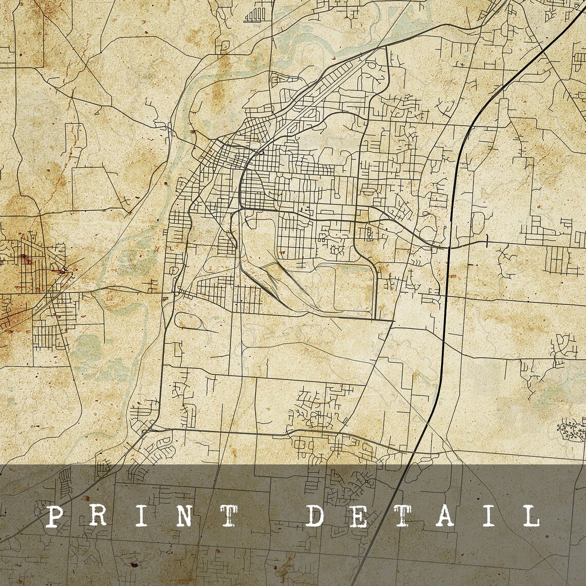 Vintage Middletown Map Ohio Vintage Style Map City Map Etsy