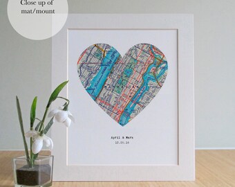 Heart Map Art, Map Heart, Heart Map Print, Personalize Map, Heart Map, Wedding Gift Heart Map, First Anniversary, Custom Map Art, Custom Map