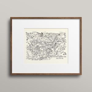 Yosemite National Park Map: Vintage Style Art Print (Multiple Sizes) image 4