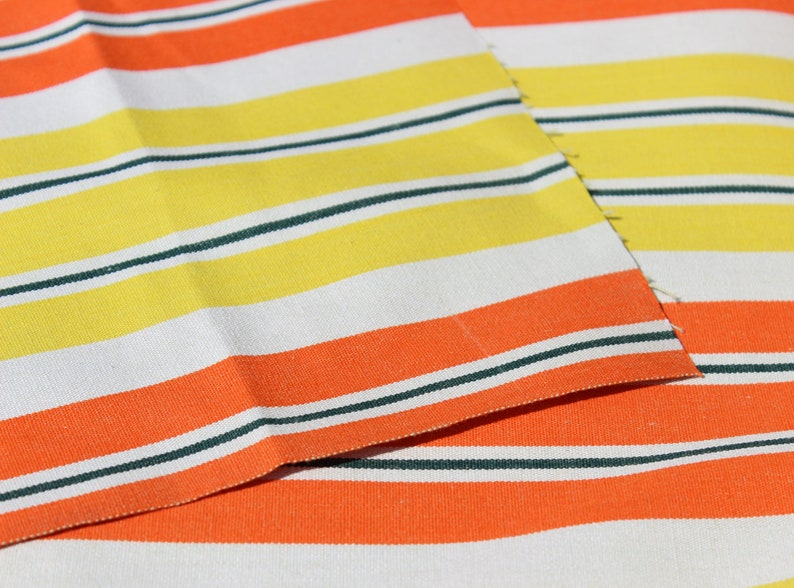 Vintage Mid Century Modern 50s Retro Striped HQ Fabric Textile - Etsy