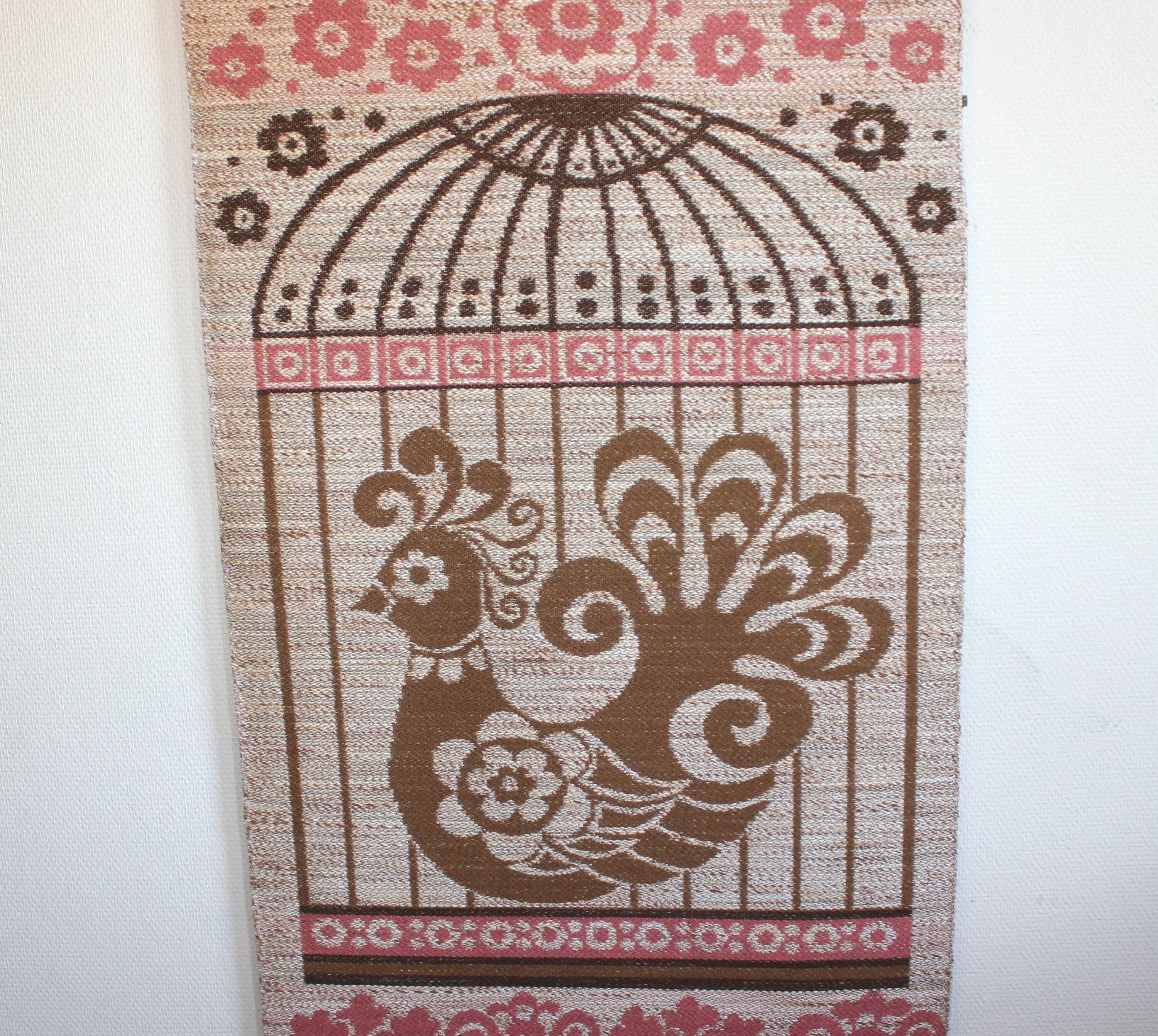 Large Wall Hanging Tapestry Vintage Mid Century Modern 60s Etsy