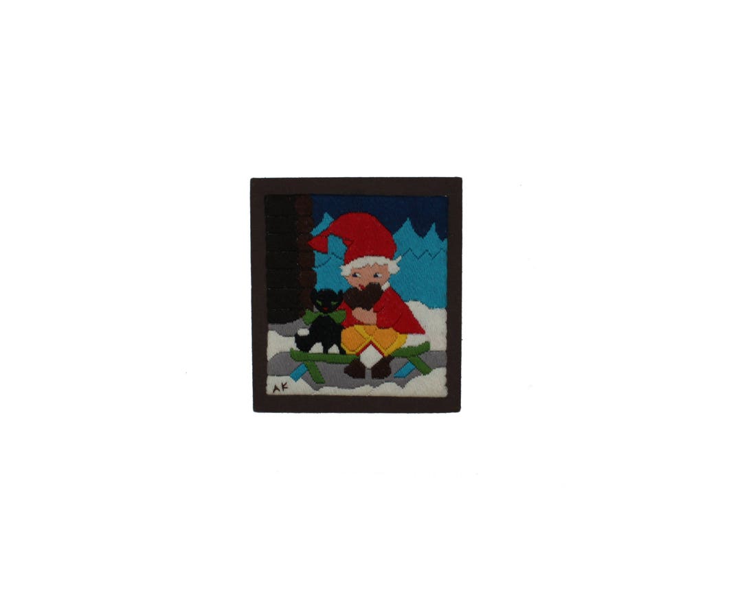 Charming Vintage Retro Christmas Wall Hanging Board Etsy