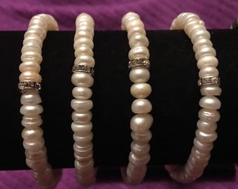 Dainty Genuine Fresh Water Pearls both Black and White to Choose From.