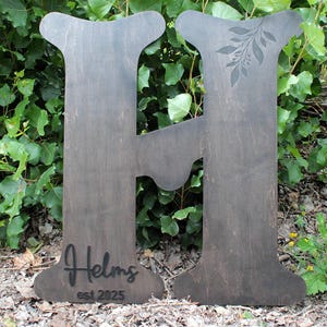 Livro de visitas com letras de madeira personalizadas em 3D, decoração rústica para casamento, placa com iniciais personalizadas, lembrança de casamento, presente para noivos