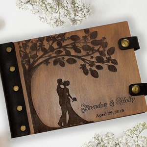 Álbum de fotos de casamento personalizado, Álbum de família personalizado, Álbum de madeira personalizado, Álbum de fotos de casal Unigue