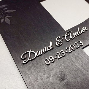 Libro de firmas de madera personalizado en 3D, decoración rústica para bodas, letrero con iniciales personalizado, recuerdo de boda, regalo para novios.