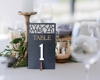 Wooden Table Number, Wedding Table Decor, Black Table Number, Wedding Table Numbers