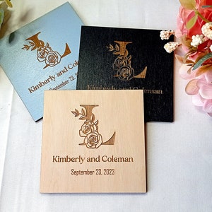 Wedding Coaster Favors for Guests in Bulk, Rustic Wedding Favors, Wedding Gift Coasters, Personalized Favors