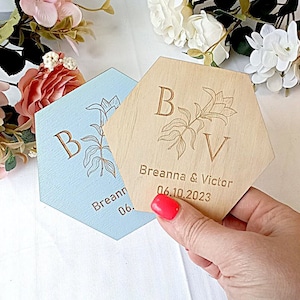 Wedding Coaster, Personalized Favors Favors for Guests in Bulk, Rustic Wedding Favors, Wedding Gift Coasters, Wedding Decor