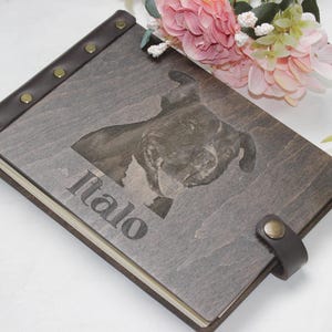 Dog or Cat Wood Scrapbook, Memory Cat Photo Book, Personalized Dog Photo Album,  Wooden Puppy Photo Album