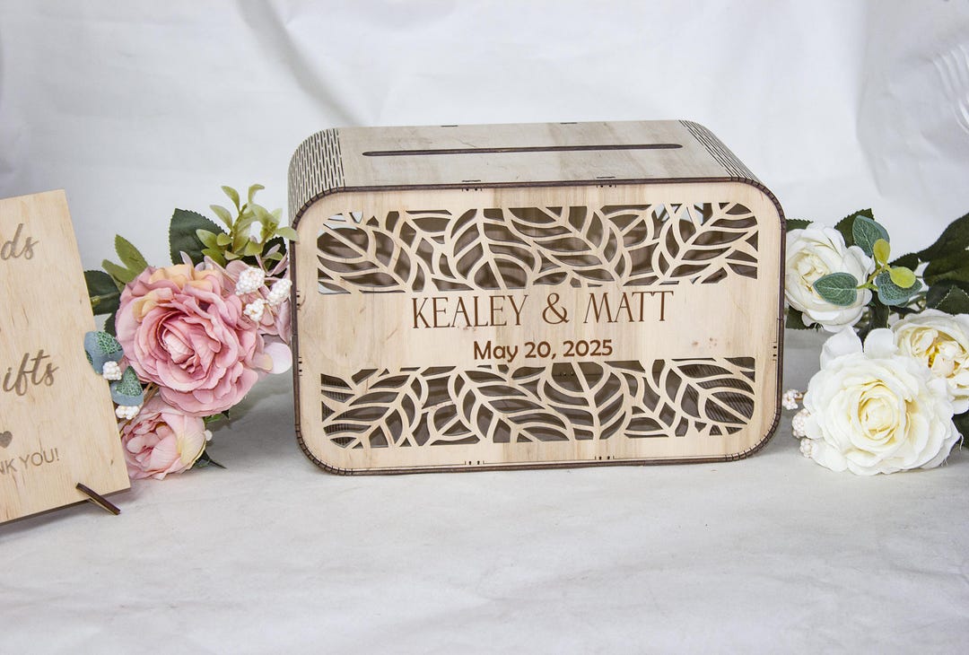 Personalized Wooden Wedding Card Box, Keepsake Memory Box - Etsy Canada