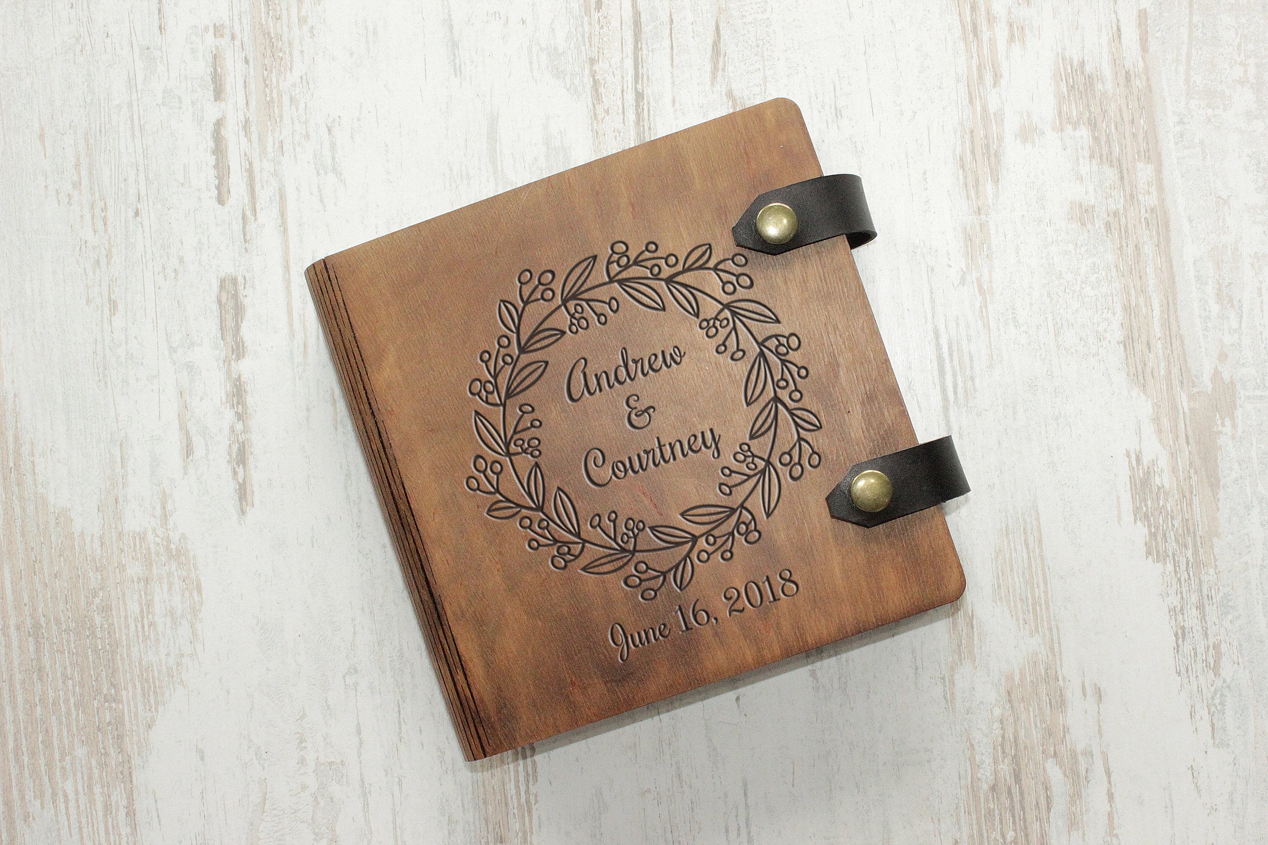 Wedding album box Personalized wooden storage photo box 4x6 Etsy