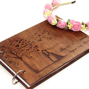 Wedding Guest Book, Wooden Guest Book Ideas, Personalized GuestBook, Wedding Decor