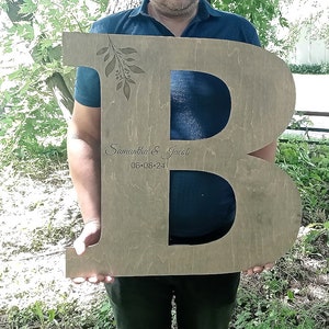 Personalisiertes Hochzeitsgästebuch Holzschild Holzbuchstabe Holzbuchstabe für Männer und Frauen
