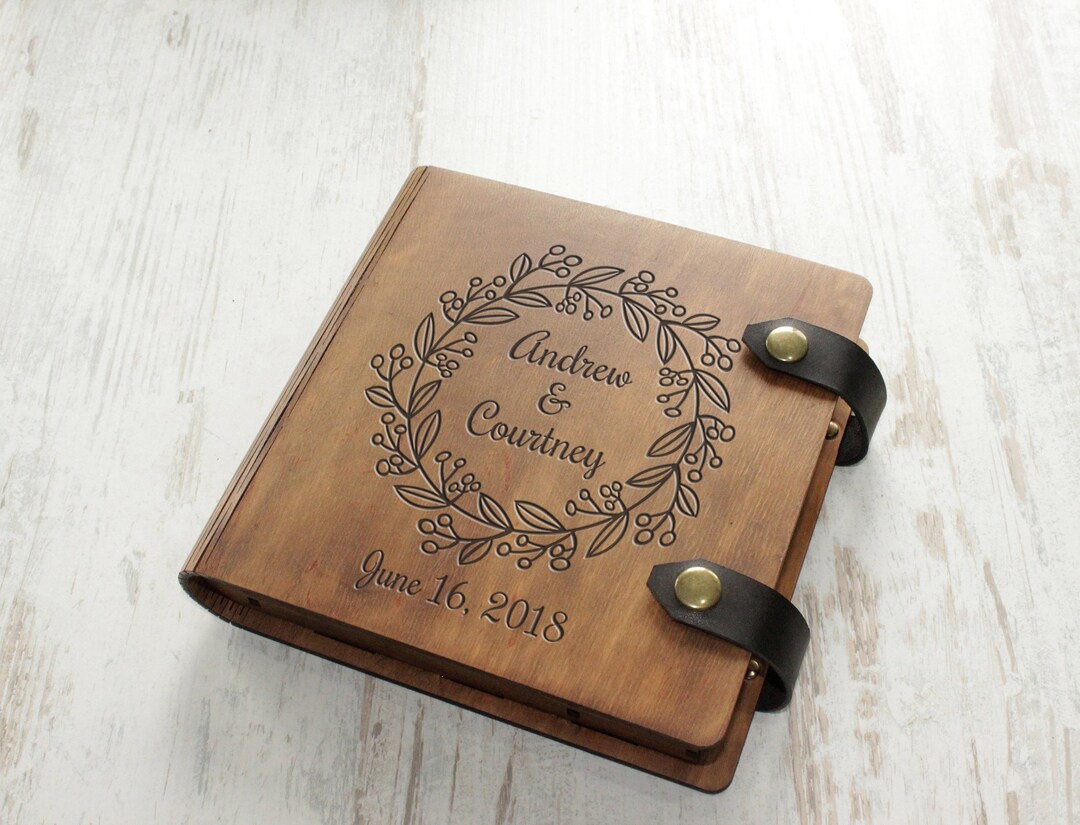 Wedding Album Box Personalized Wooden Storage Photo Box 4x6 Wedding