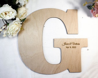 Alternative Wedding Guest Book, Personalized Wedding Letter Sign, Wooden Custom Guest Book, Wedding Decor