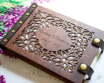 Hochzeitsgästebuch aus Holz, personalisiertes Gästebuch, Foto-Gästebuch, Holz-Gästebuch, einzigartiges Gästebuch, individuelles Gästebuch