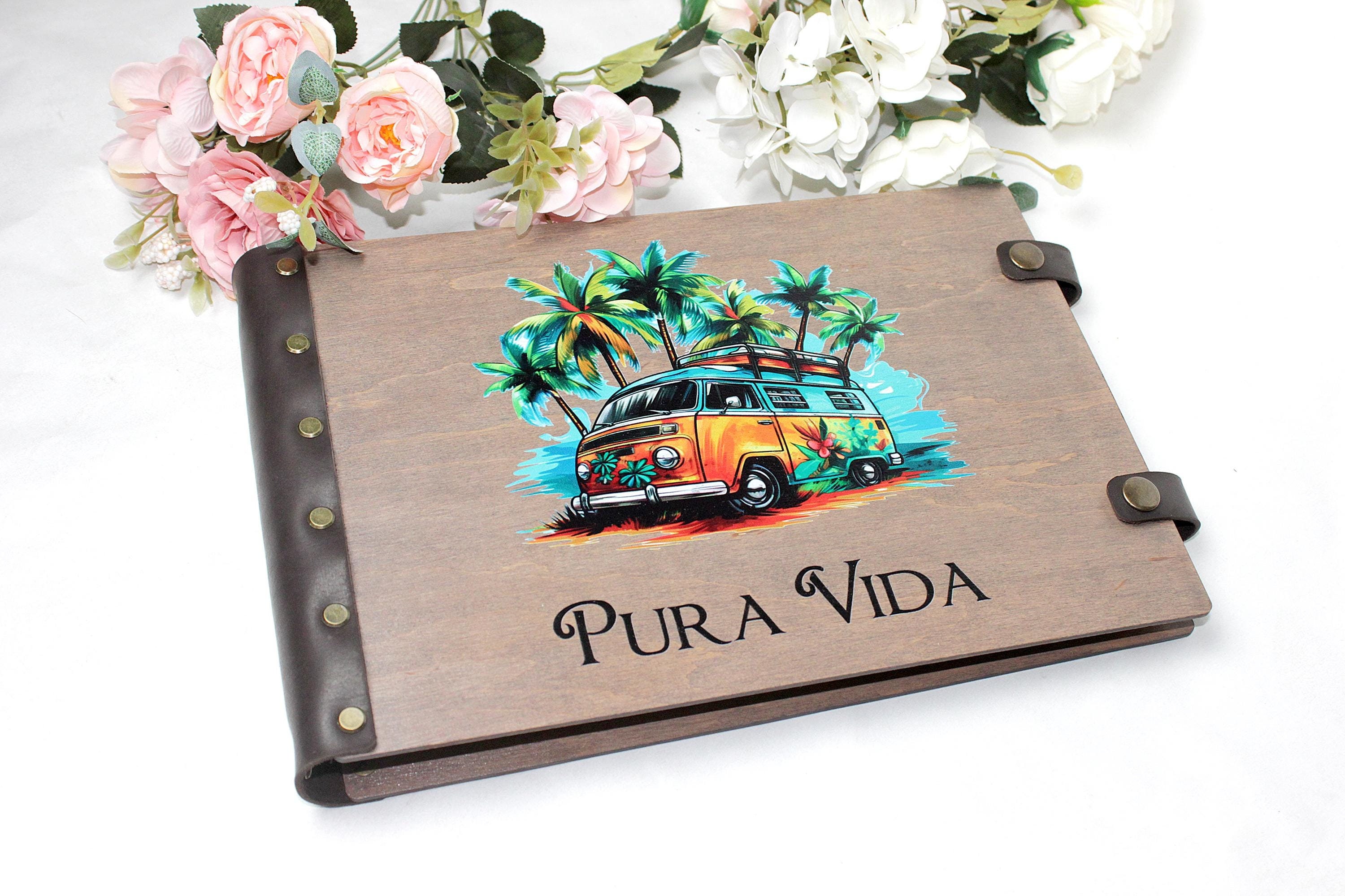 Personalized Anniversary Couple Gift, Wooden Wedding Scrapbook,Couple Photo Album,  Custom Wood Family Album, Photo Guest Book