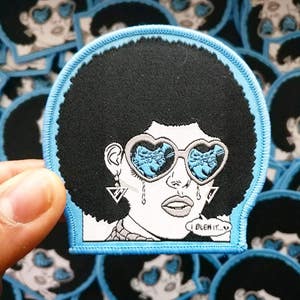 I BLEW IT... Embroidered Patch Afropunk. Popart. Afro. Wave. Heartbreak. Comic. Love image 2