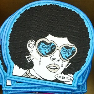 I BLEW IT... Embroidered Patch Afropunk. Popart. Afro. Wave. Heartbreak. Comic. Love image 5
