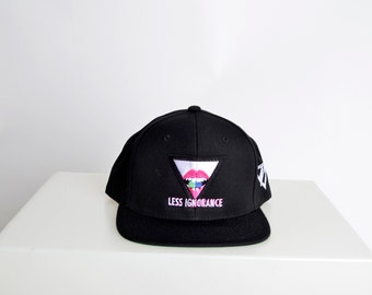 Under The Influence Snapback. wave. punk. lips. pill. pink