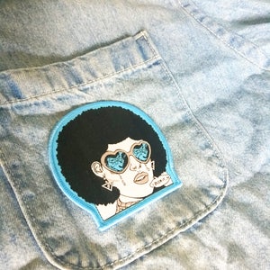 I BLEW IT... Embroidered Patch Afropunk. Popart. Afro. Wave. Heartbreak. Comic. Love image 4