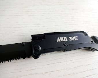 Personalized Pocket Knife, Groomsman Gift, Fathers Day Gift, Best Man Gift, knife with flashlight, Survival Tactical Knife, hunting knives