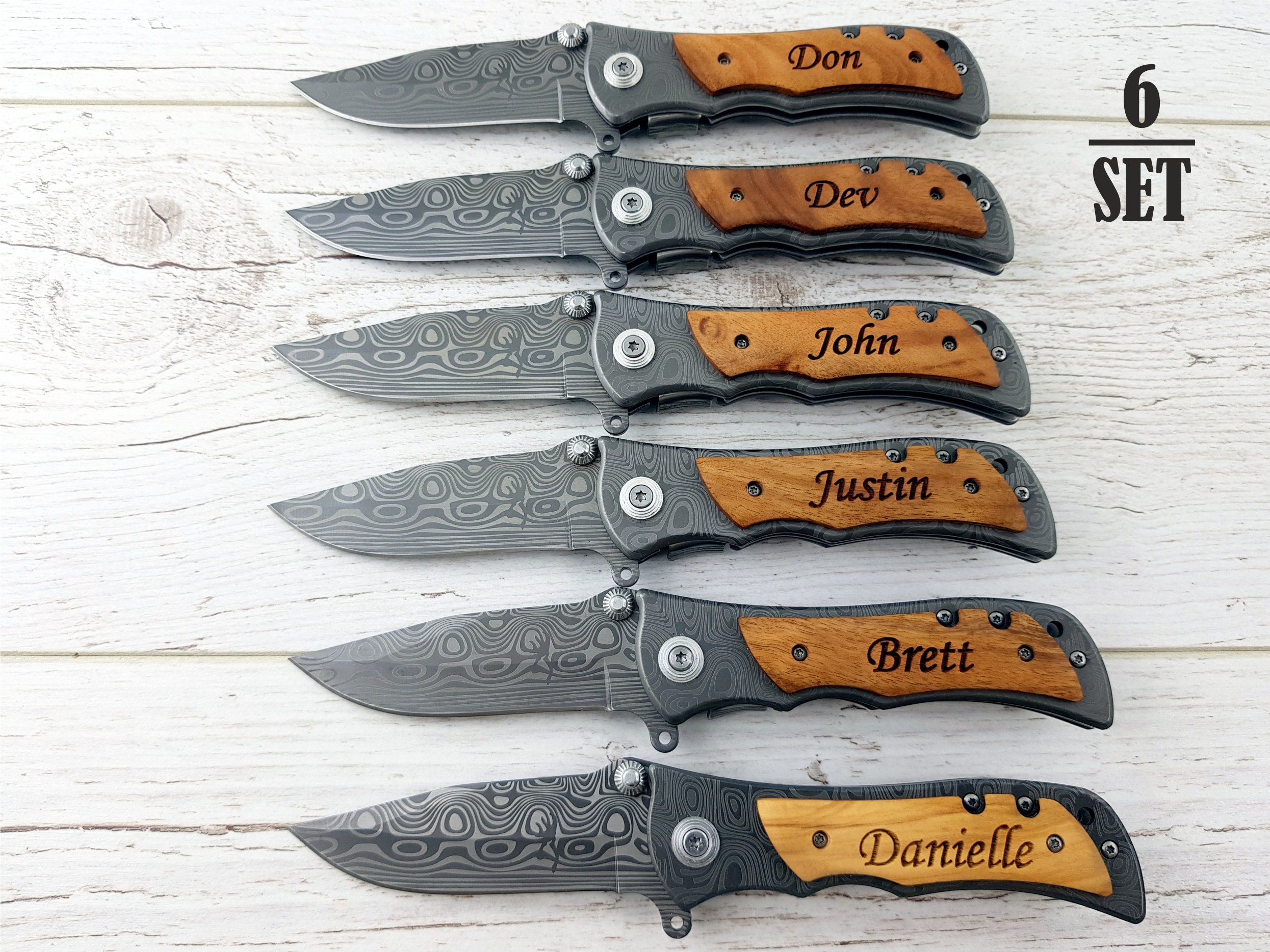 RK-372 Damascus Pocket knife for Men, Groomsmen