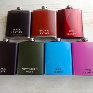 5 Personalized Flasks SET for Groom, Groomsmen, Dad, Husband, Brother ...