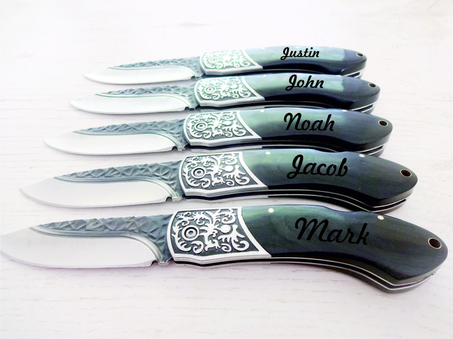 6 Personalized Pocket Knives Engraved Knife Custom Knife Etsy