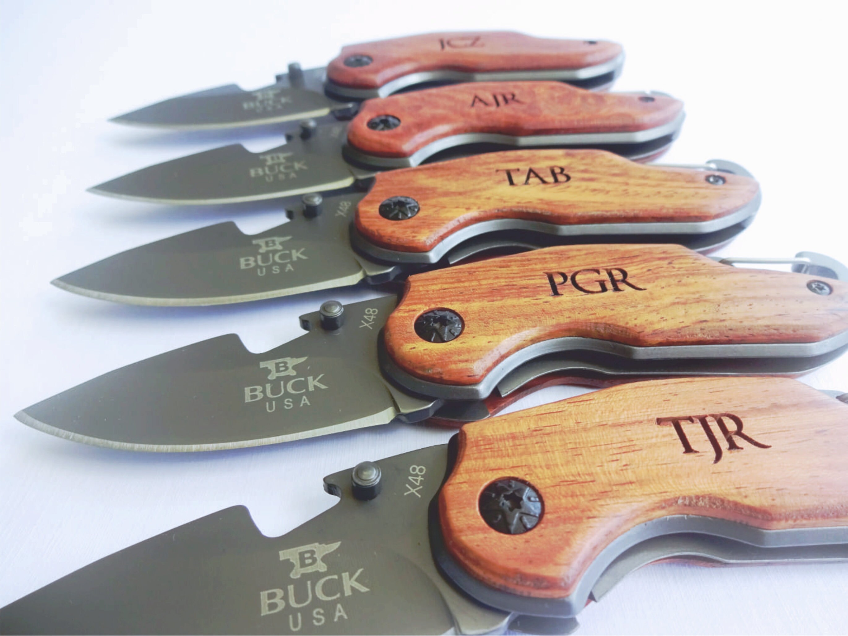 5 SET Personalized Pocket Knife Hunting Knife Gift for Men Etsy