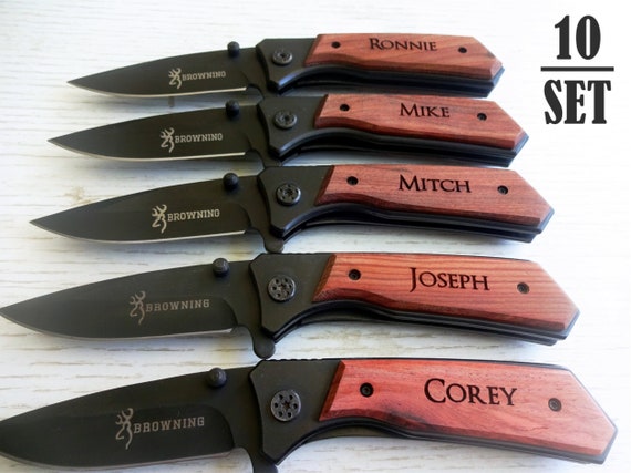 survival knife Groomsmen. folding knife 10 SET Personalized Pocket Knives Groomsman knives hunting knives Groom