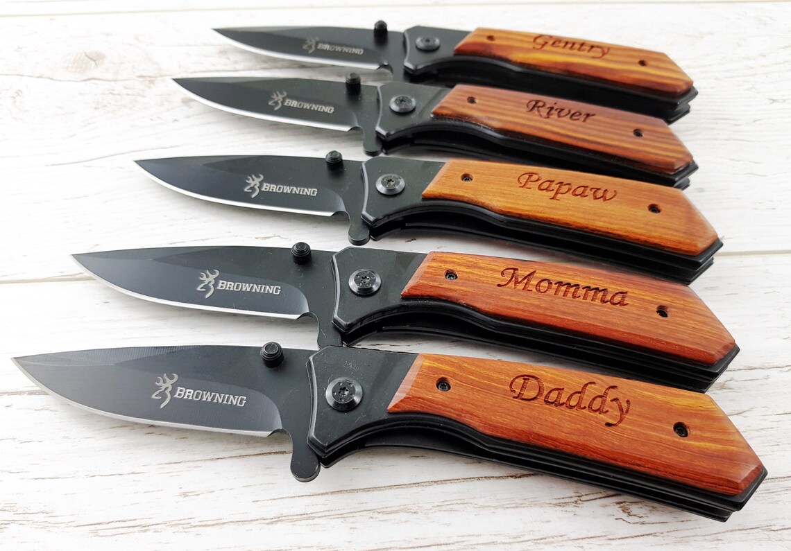 8 Personalized Pocket Knives. Custom Engraved Knife Set of 8. Etsy