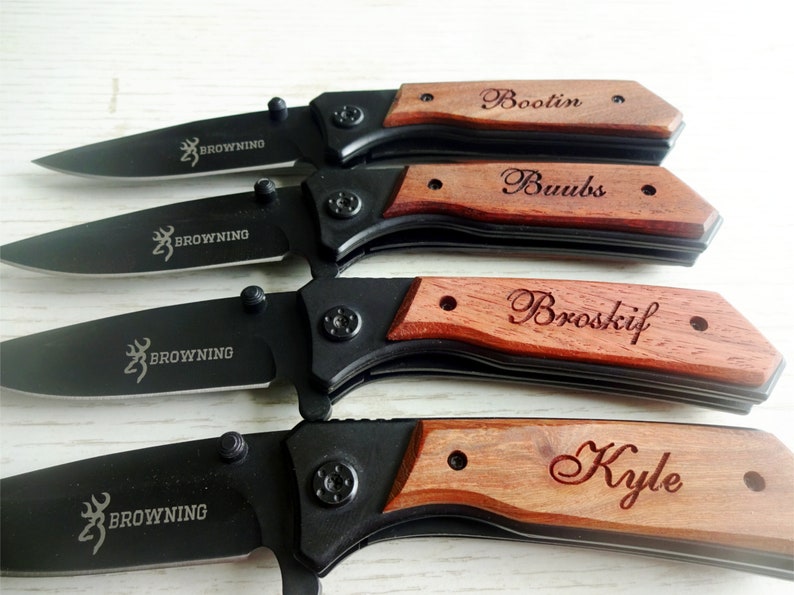 4 SET Personalized Pocket Knives. Gift for Him. Gift for Dad Etsy