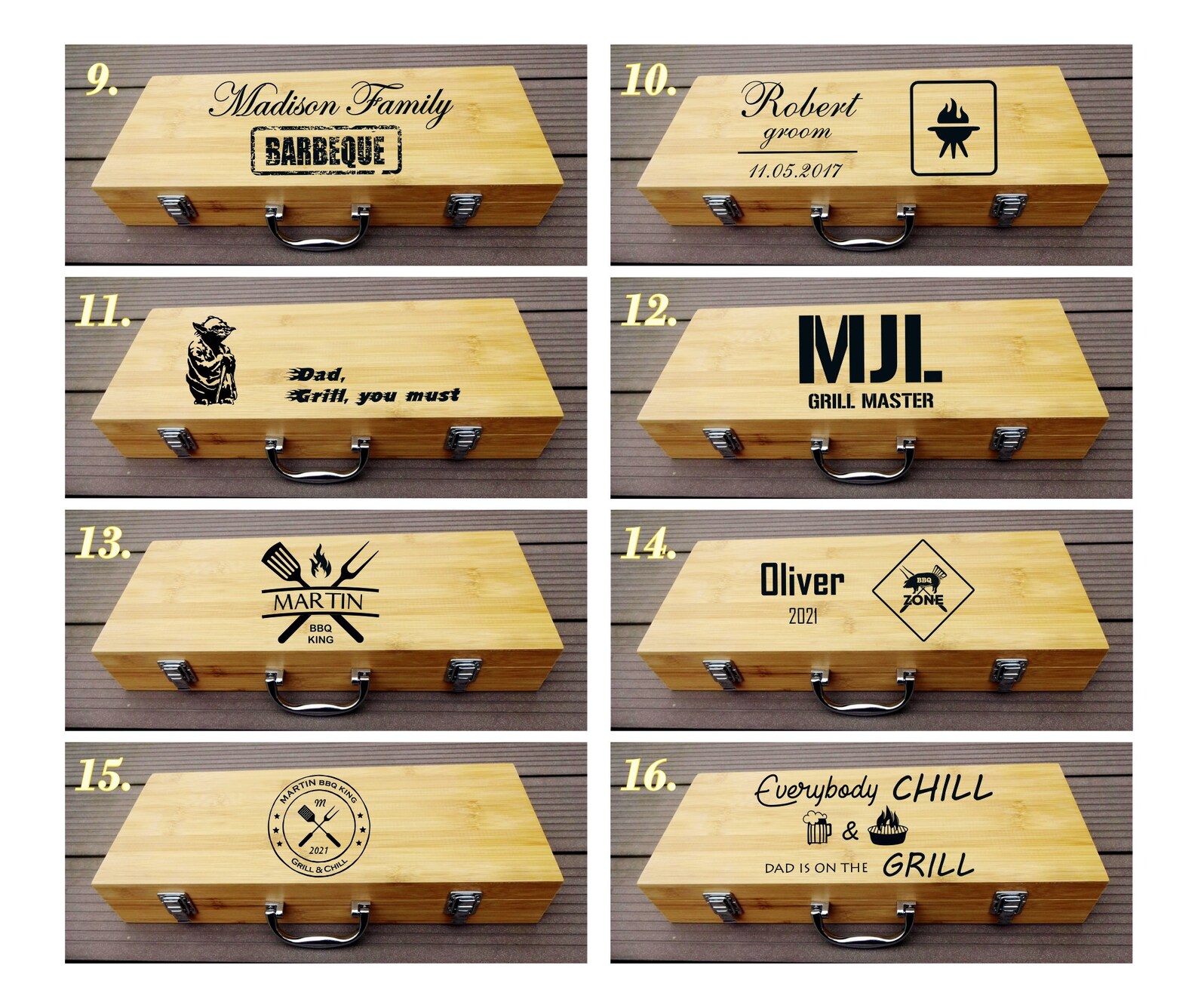 Personalize Grill Set Country Style Custom Grilling Set BBQ Etsy