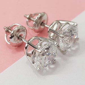 Royal Classic Design 2 CT Diamentowe Kolczyki Ślubne Dla Panny Młodej Wspaniały 14k Białe Złoto Koszyk Oprawa Kolczyki Ślubne Prezent Rocznicowy