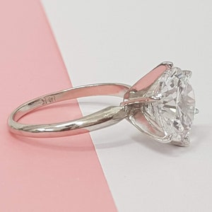 4.5 ct Huge Fine Moissanite Diamond Ring for Women Birthday Gift