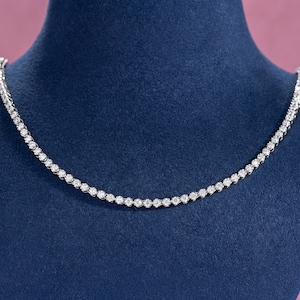 6 Carat Tennis Diamond Necklace for Women | Tennis Jewelry | Wedding Bridal Necklace | Real Diamond Anniversary Luxurious Necklace | D VVS2